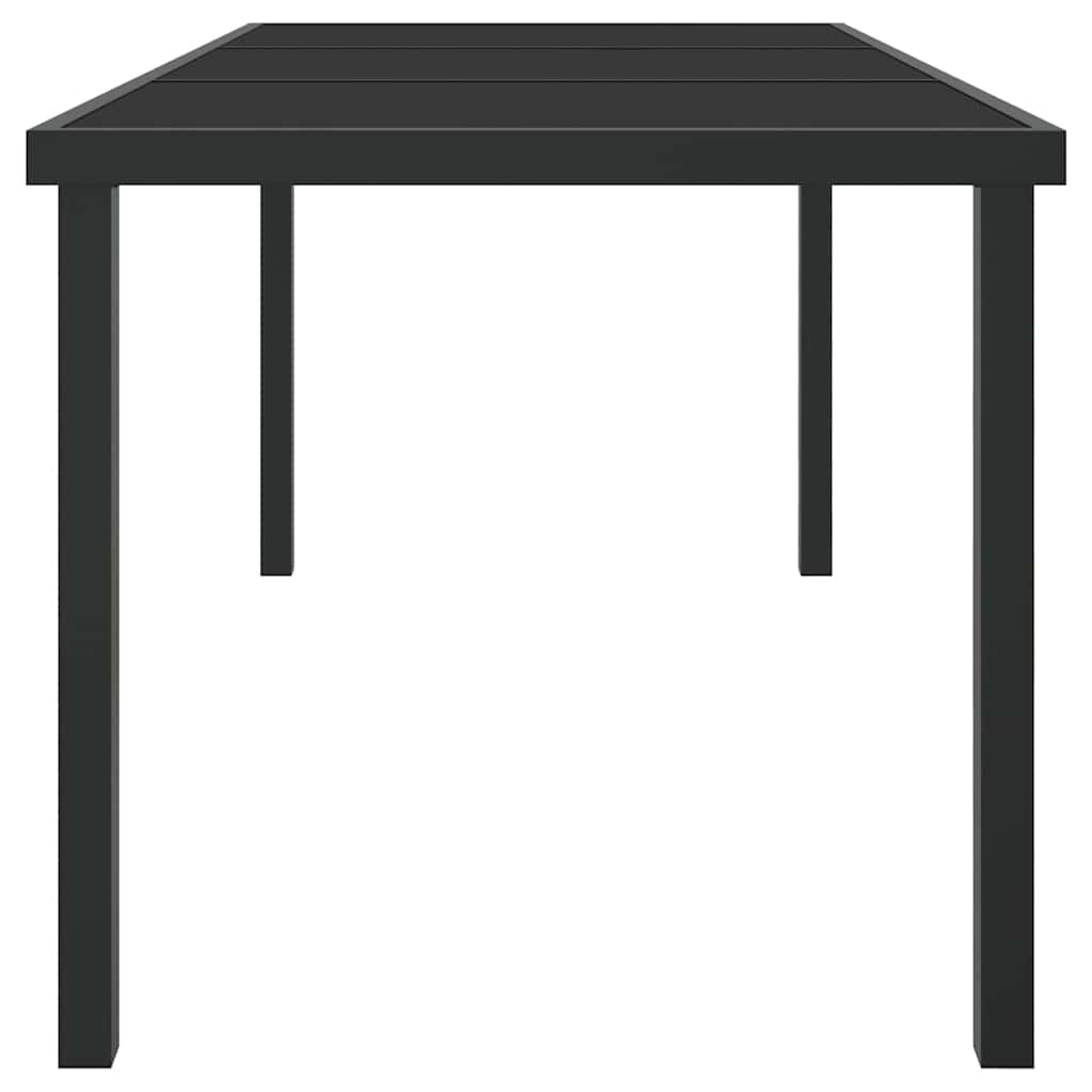 Garden Table Black 160 x 80 x 73 cm Solid Teak wood